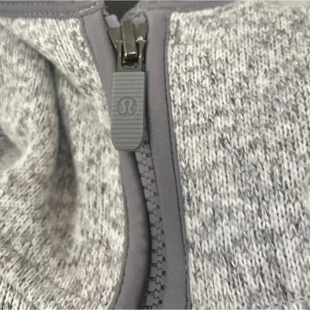 Lululemon Fleece and Thank You Hooded Knit 1/4 Zip Pullover size 6 athleisure